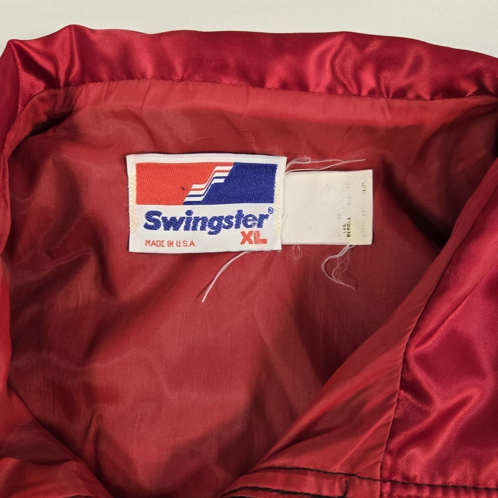 Vintage Swingster Snap On Racing Jacket Mens XL Full Zip Checker Flag Marlboro - Picture 5 of 14